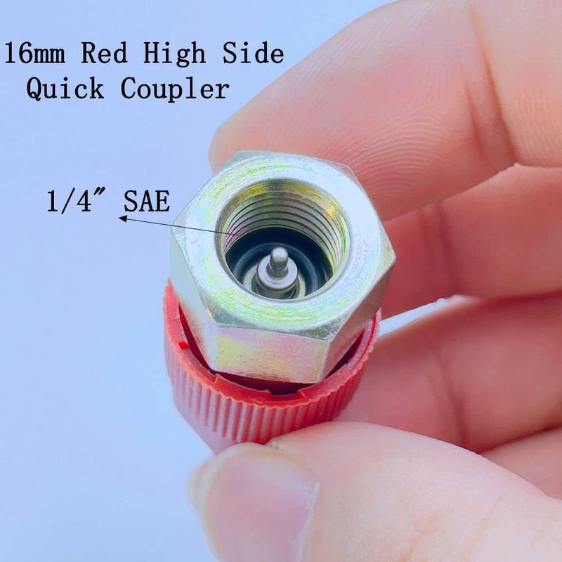 Aracey R12 to R134A AC Retrofit Fitting Adapter Kit, R12 R22 to R134A High/Low Fitting Port Retrofit 1/4’’ to 7/16"-20 UNF Conversion Adapter,Fits for AC Air Conditioner Refrigerant - Image 4